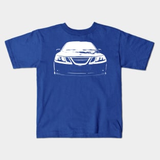 Saab 9-3 2nd generation classic car white monoblock Kids T-Shirt